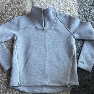 The North Face Light Gray Zip Pullover